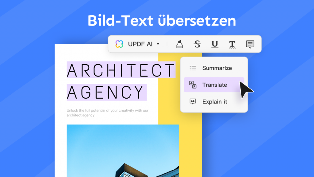 Wie Sie sofort und einfach Bild-Text übersetzen können | UPDF