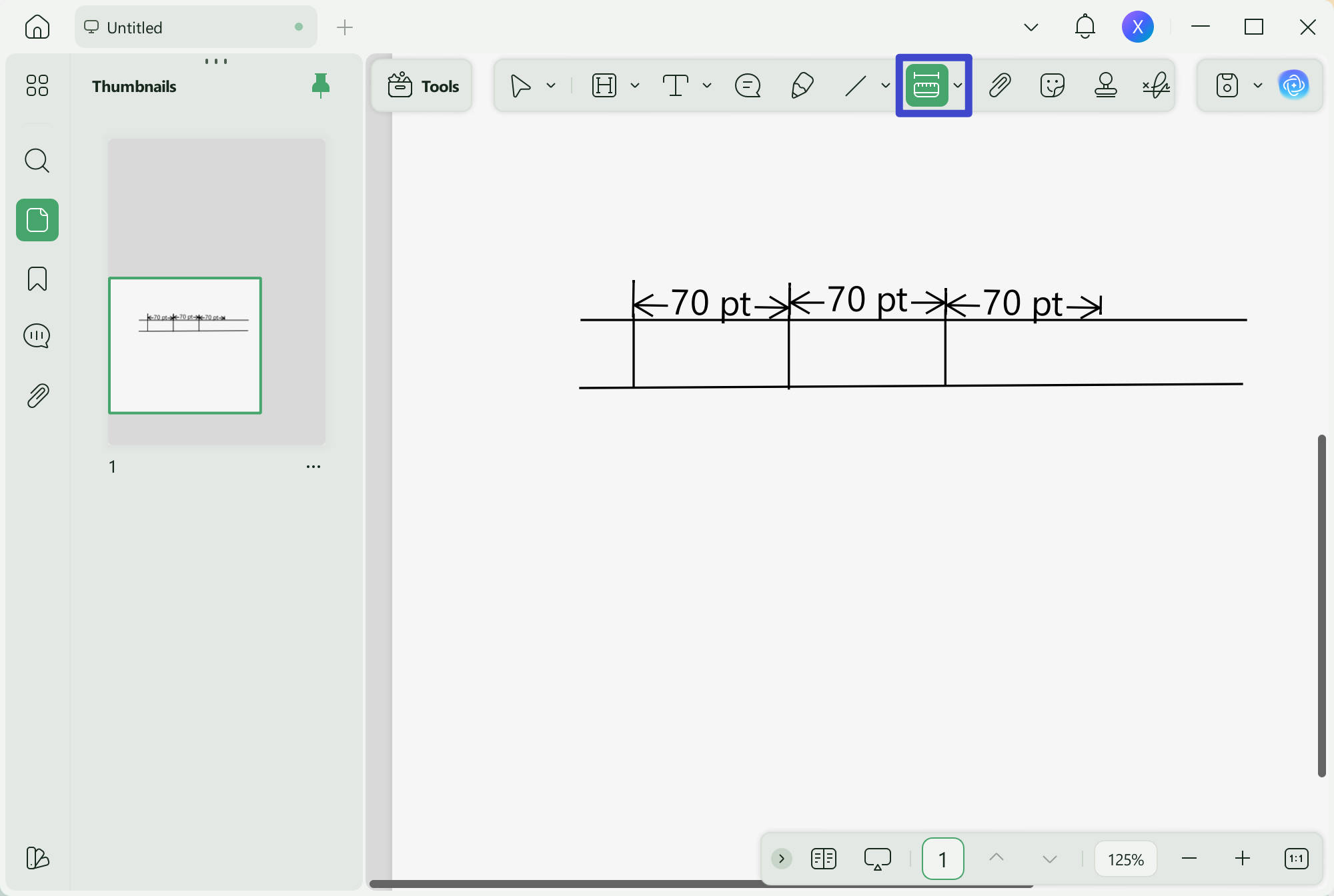 create a table in pdf add lines