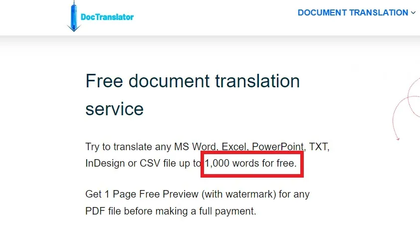 doctranslator webepage