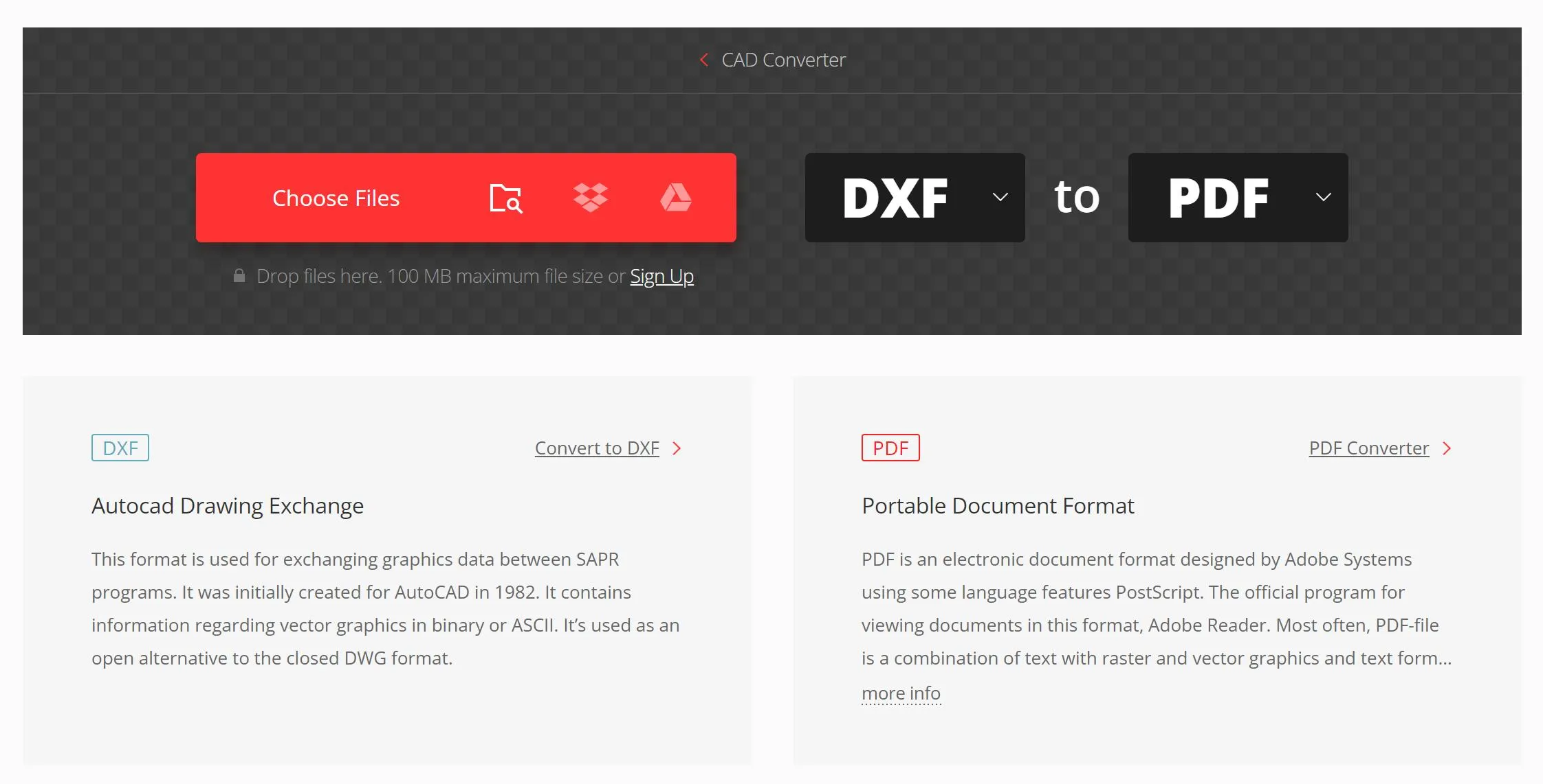 dxf to pdf convertio