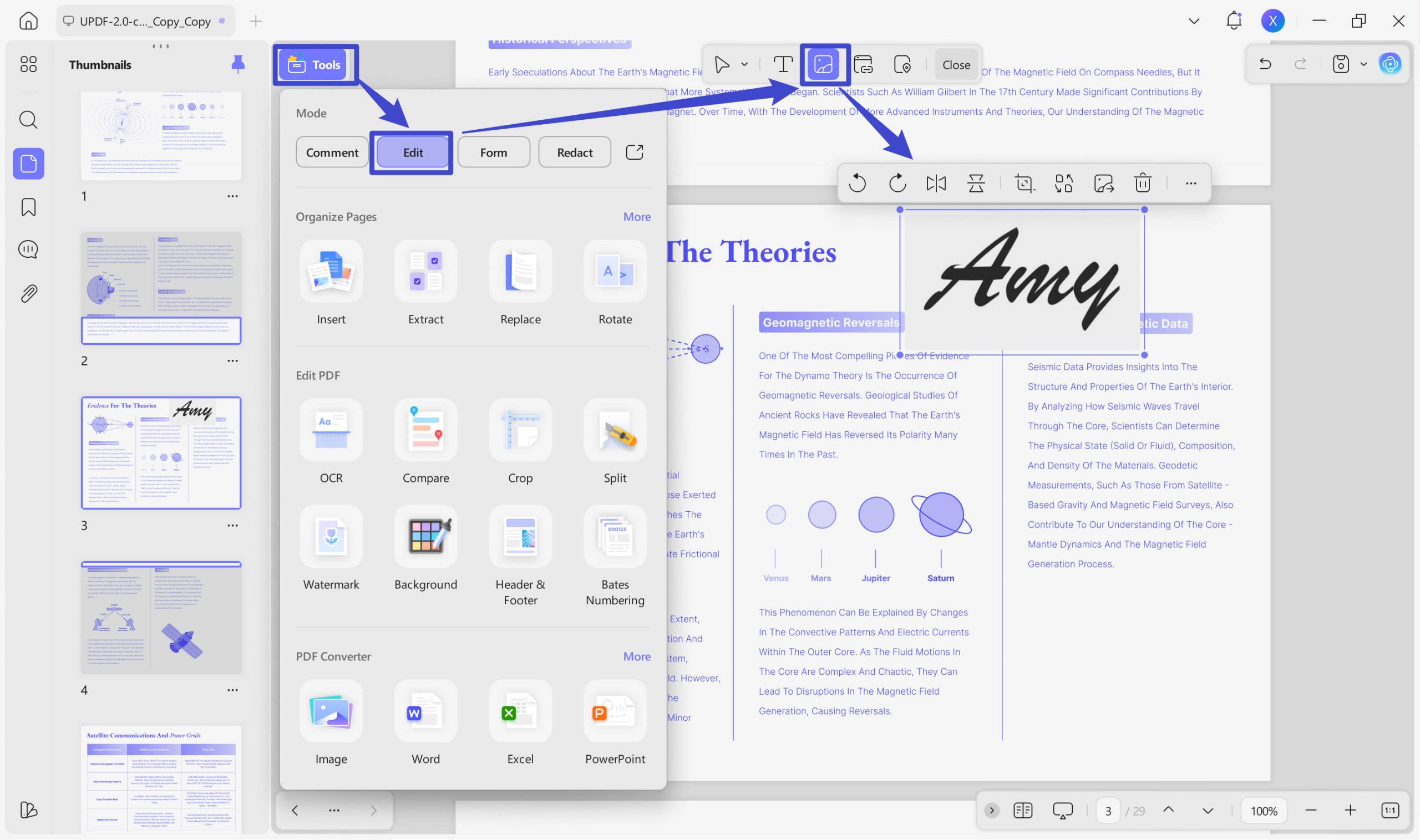 sign PDF with UPDF by adding images