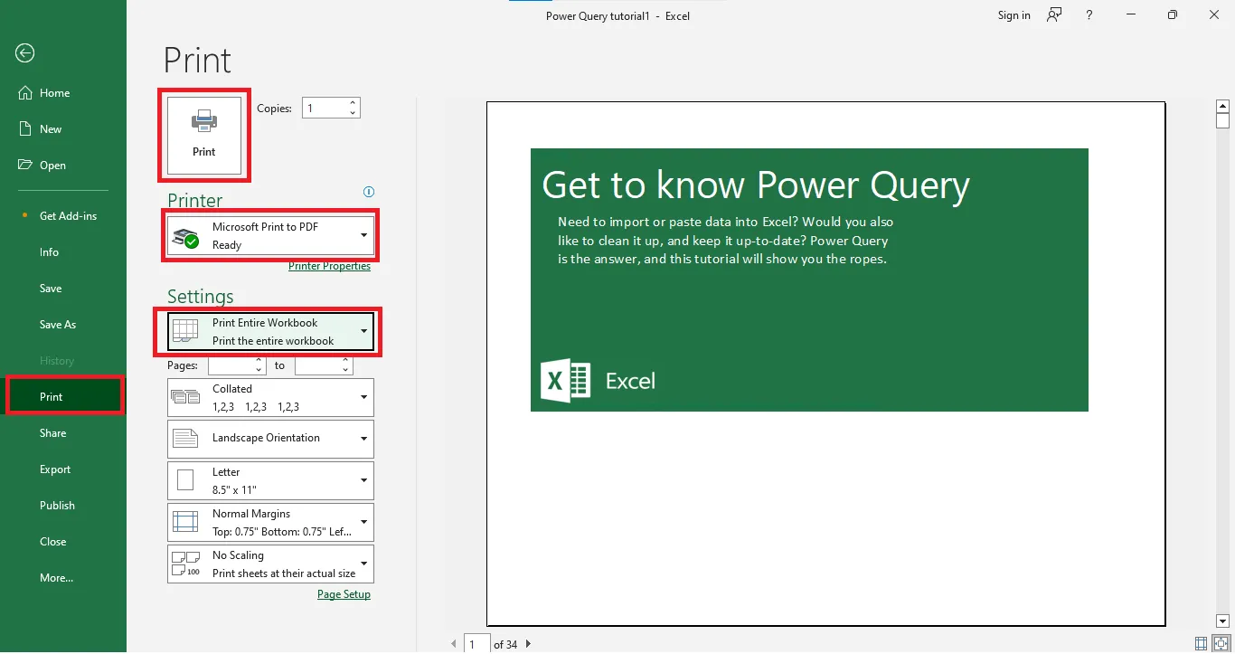 Microsoft Print to PDF