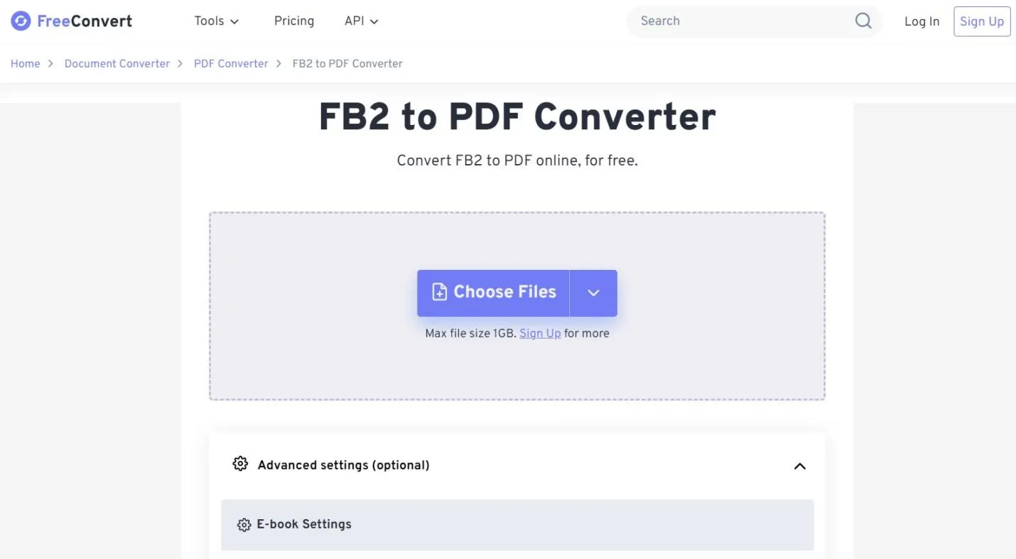 fb2 to pdf freeconvert