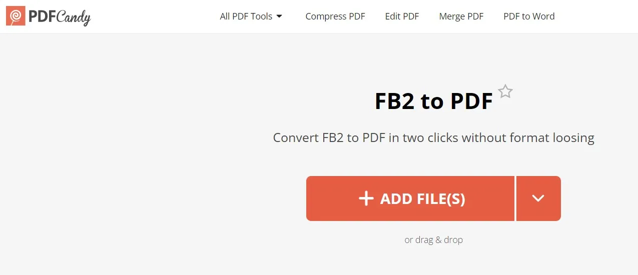 fb2 to pdf pdfcandy