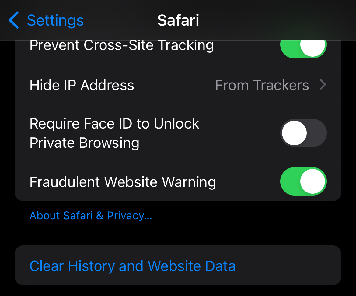 iPhone'da Safari önbelleğini temizleme