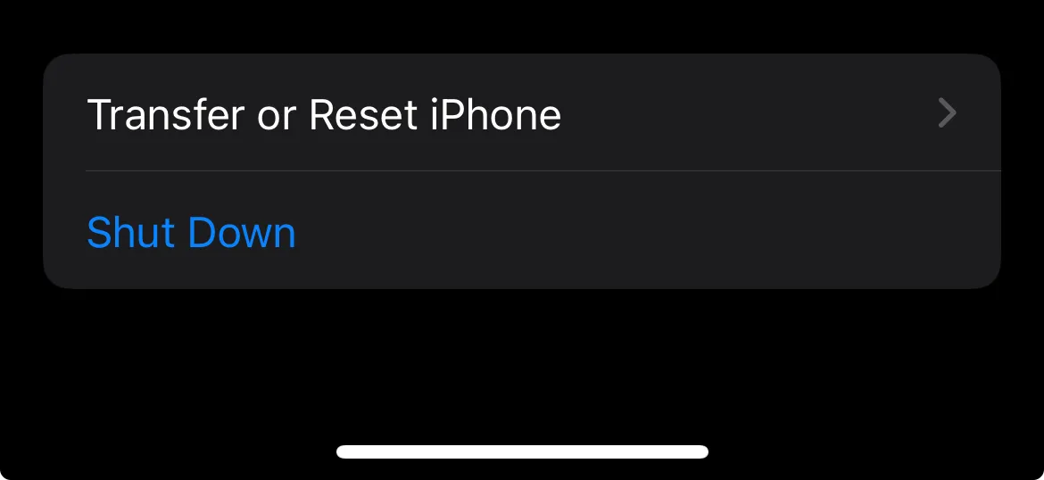 reset all settings in iPhone