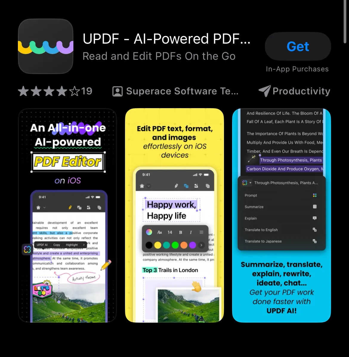 descargar UPDF en iOS