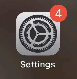open settings app on iPhone