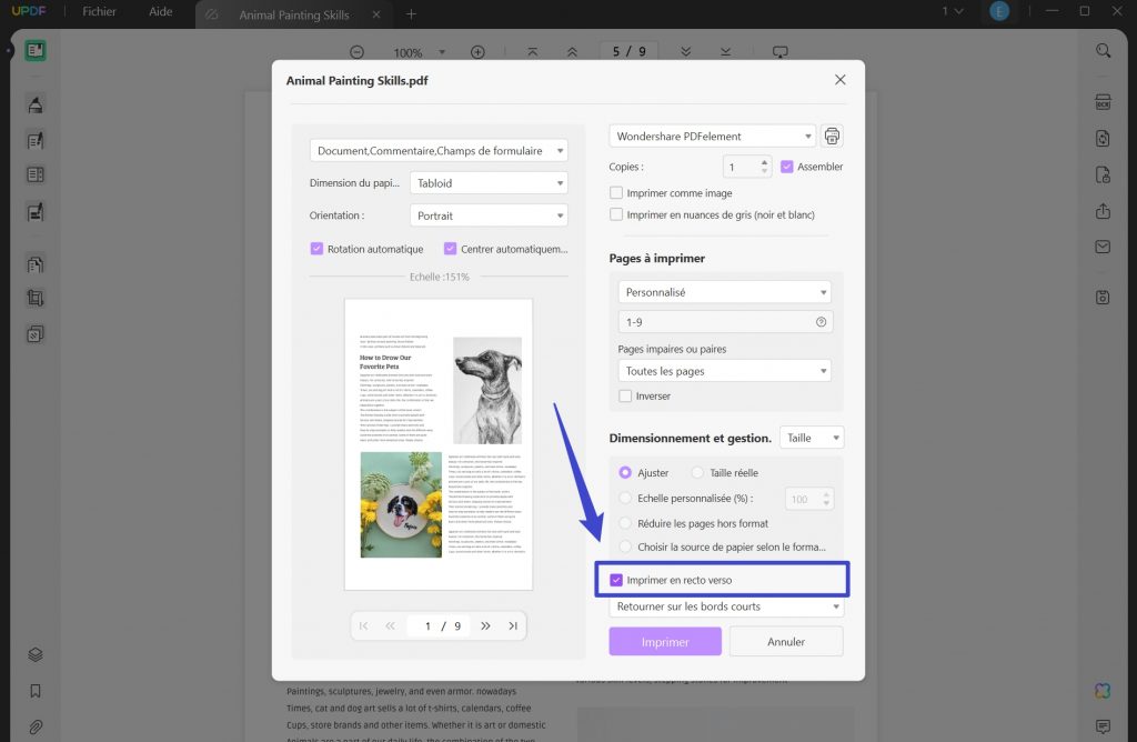 Imprimer le PDF en rectoverso guide facile UPDF