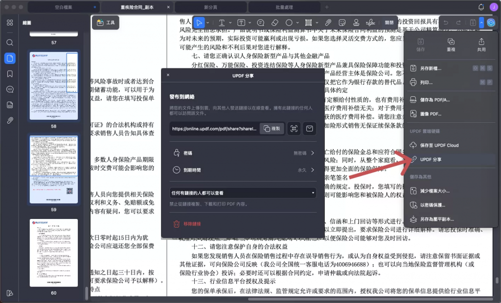 分享 PDF 文件
