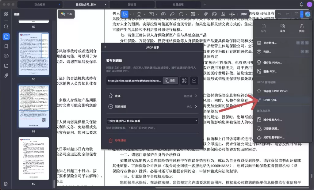 分享 PDF 文件