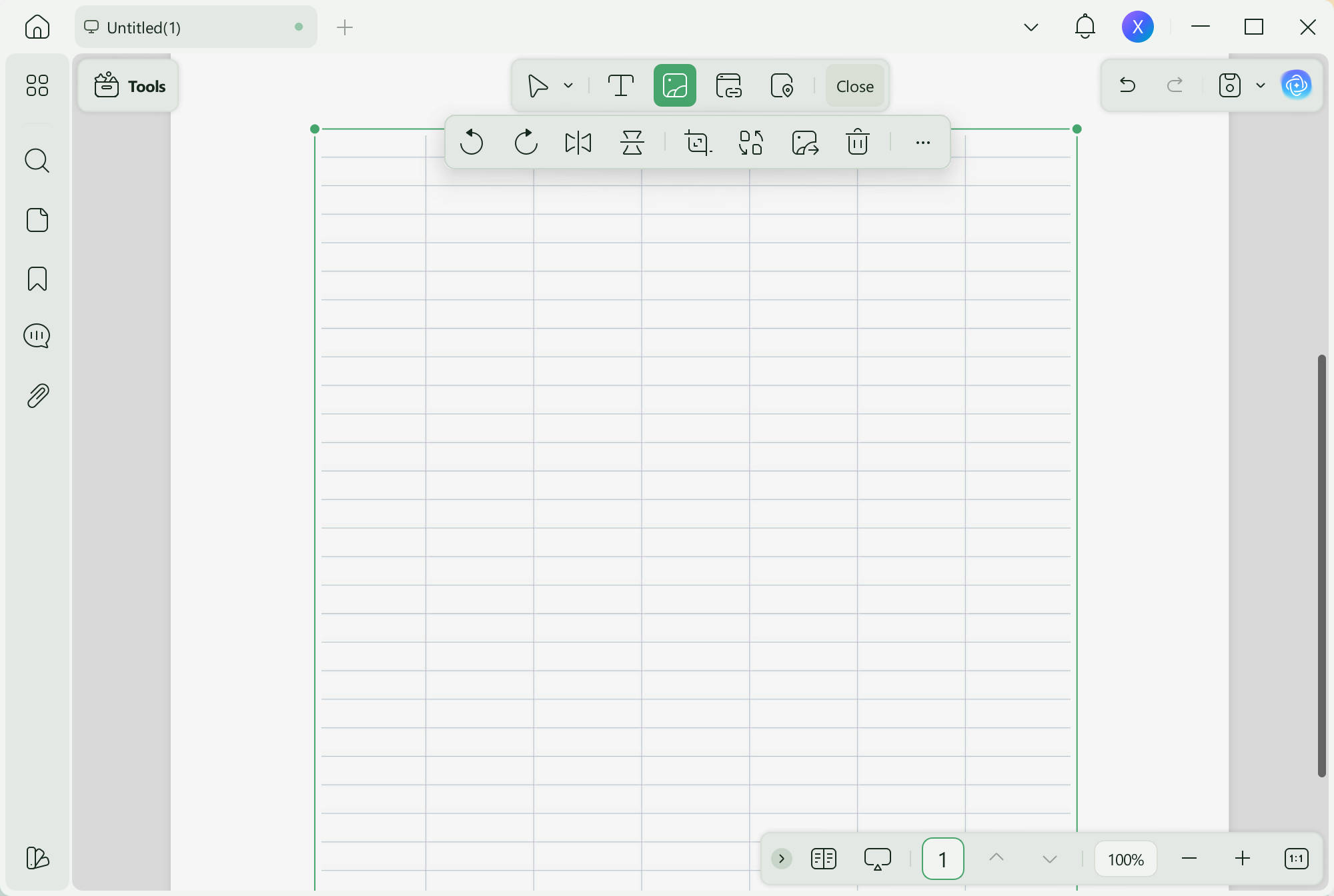 insert image of table