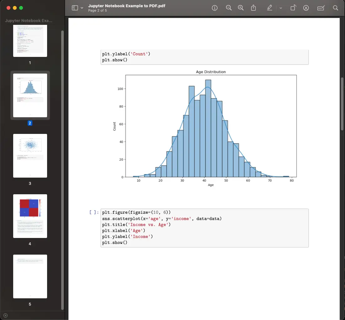 ipynb to pdf By Exporting