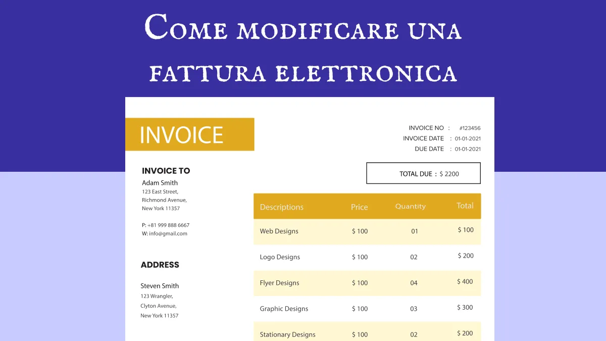 Una guida completa per modificare le fatture elettroniche