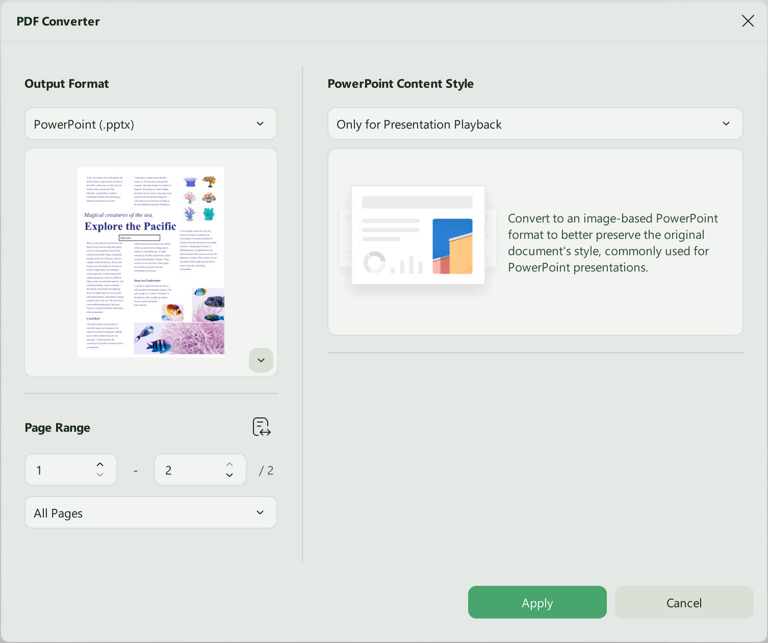 convert pdf to ppt without changing font updf output format