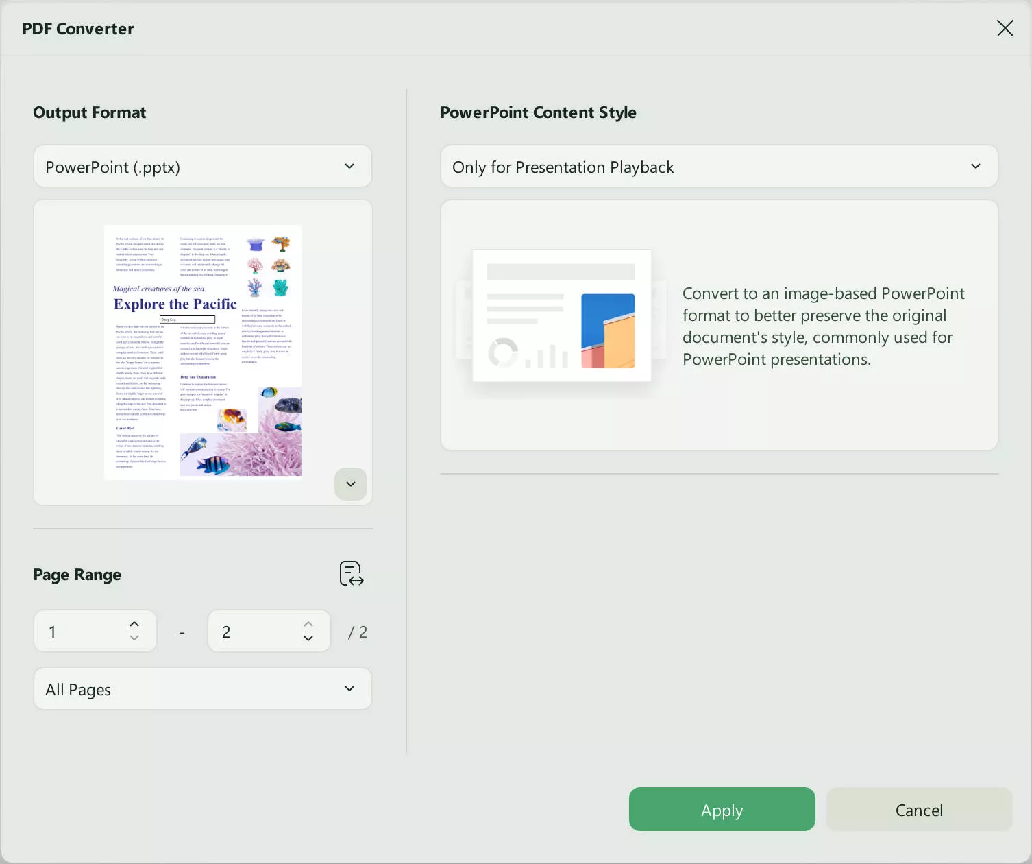 convert pdf to ppt without changing font updf output format