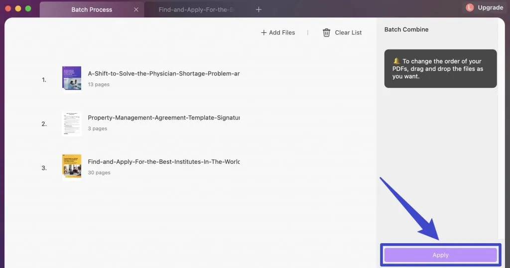 captura de tela para pdf mac clique em aplicar para salvar imagens como pdf