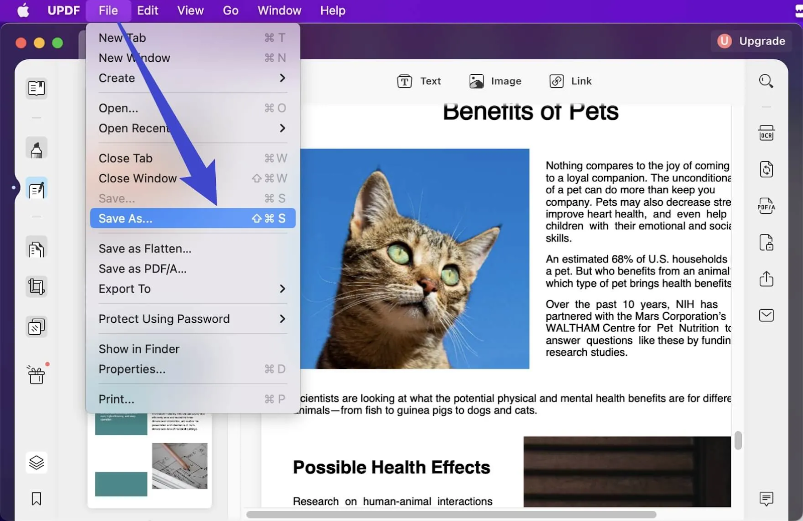 captura de tela para pdf mac clique no arquivo e selecione salvar como