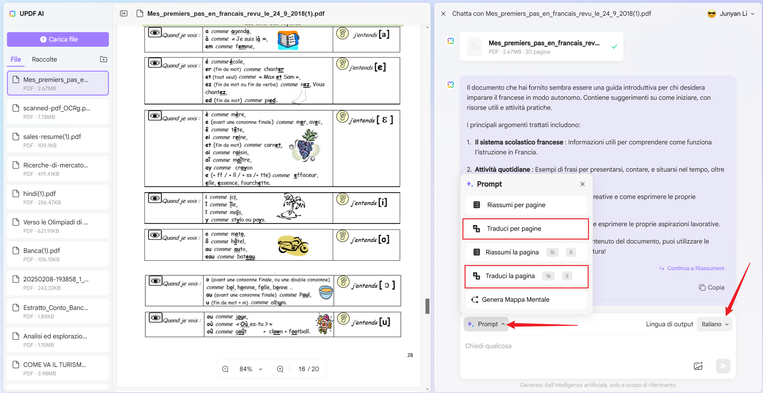 Tradurre PDF Francese in Italiano Online