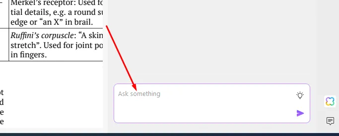 chat pdf online Click on the "Ask Something" chat box.