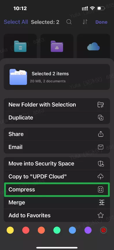 ضغط pdf iphone
