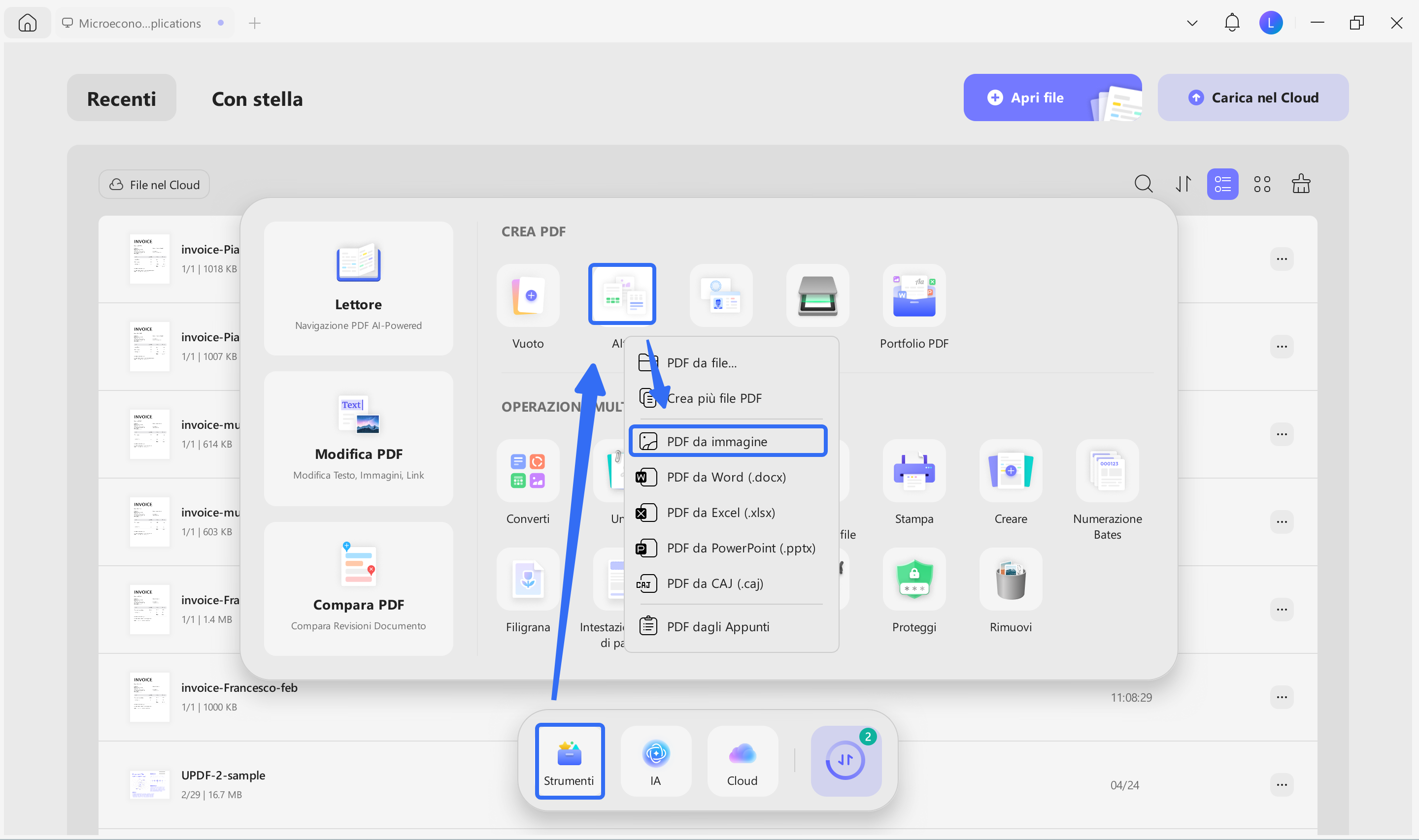 Convertire i file BIN in PDF