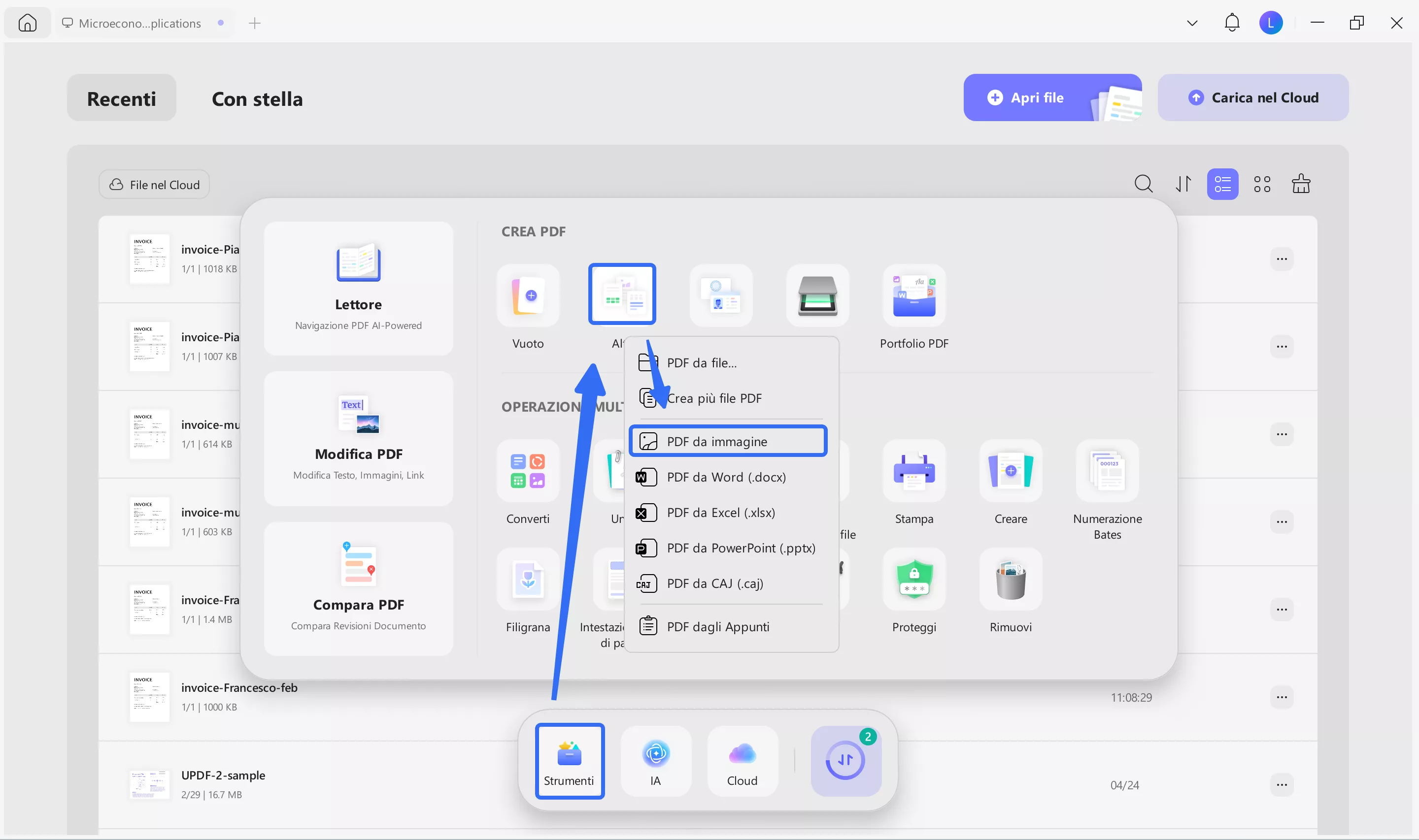 Convertire i file BIN in PDF