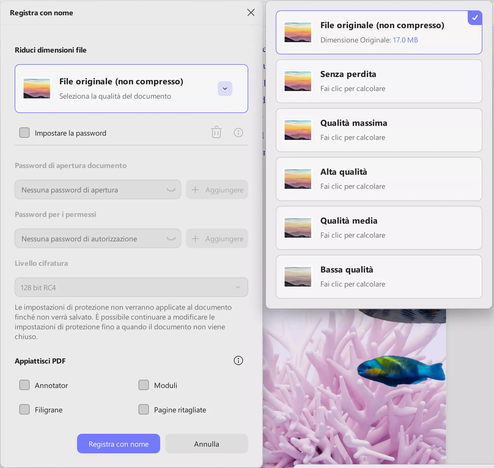 flatten pdf settings