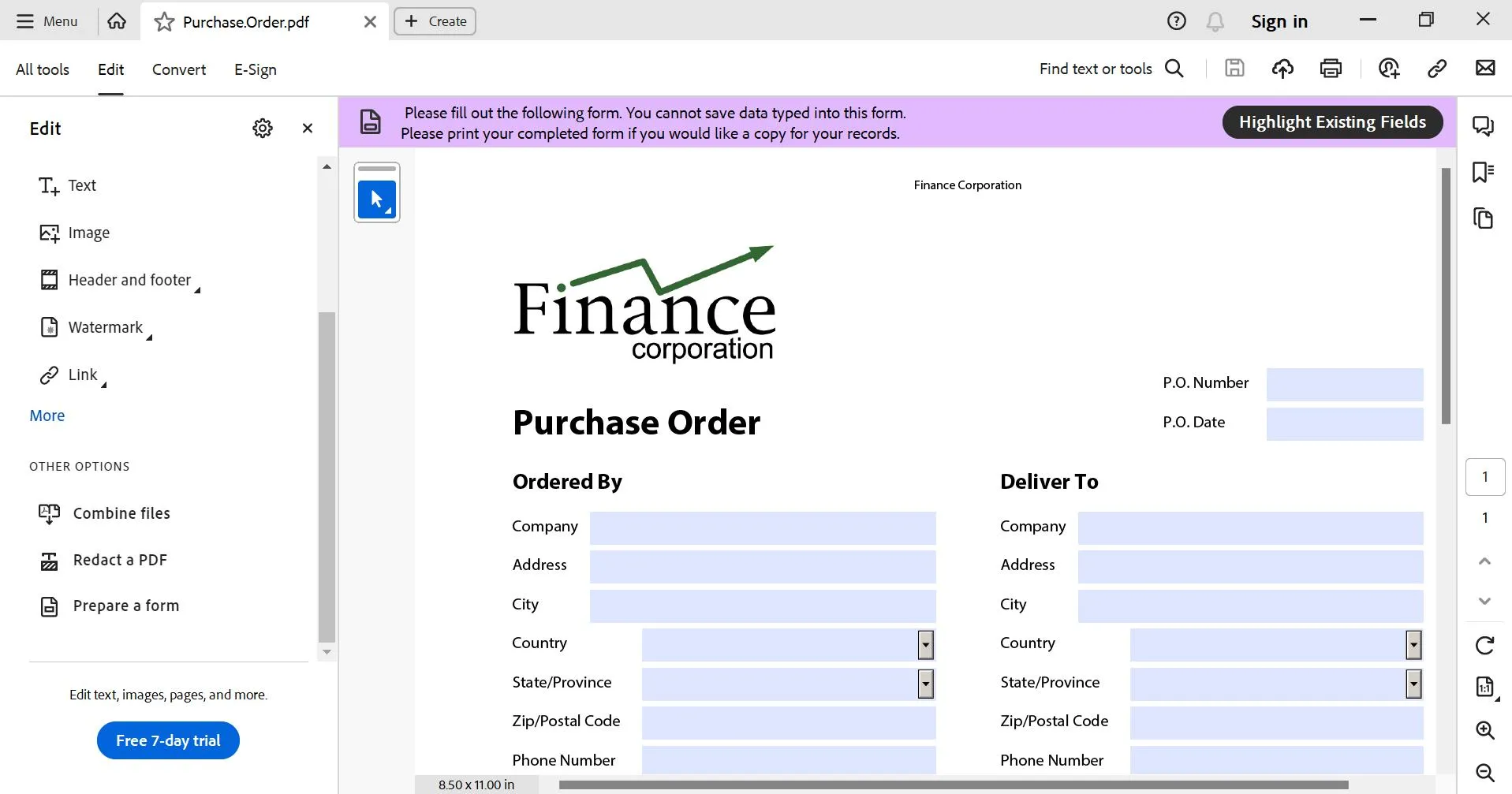 xfa form cannot be edited open the XFA form to be edited