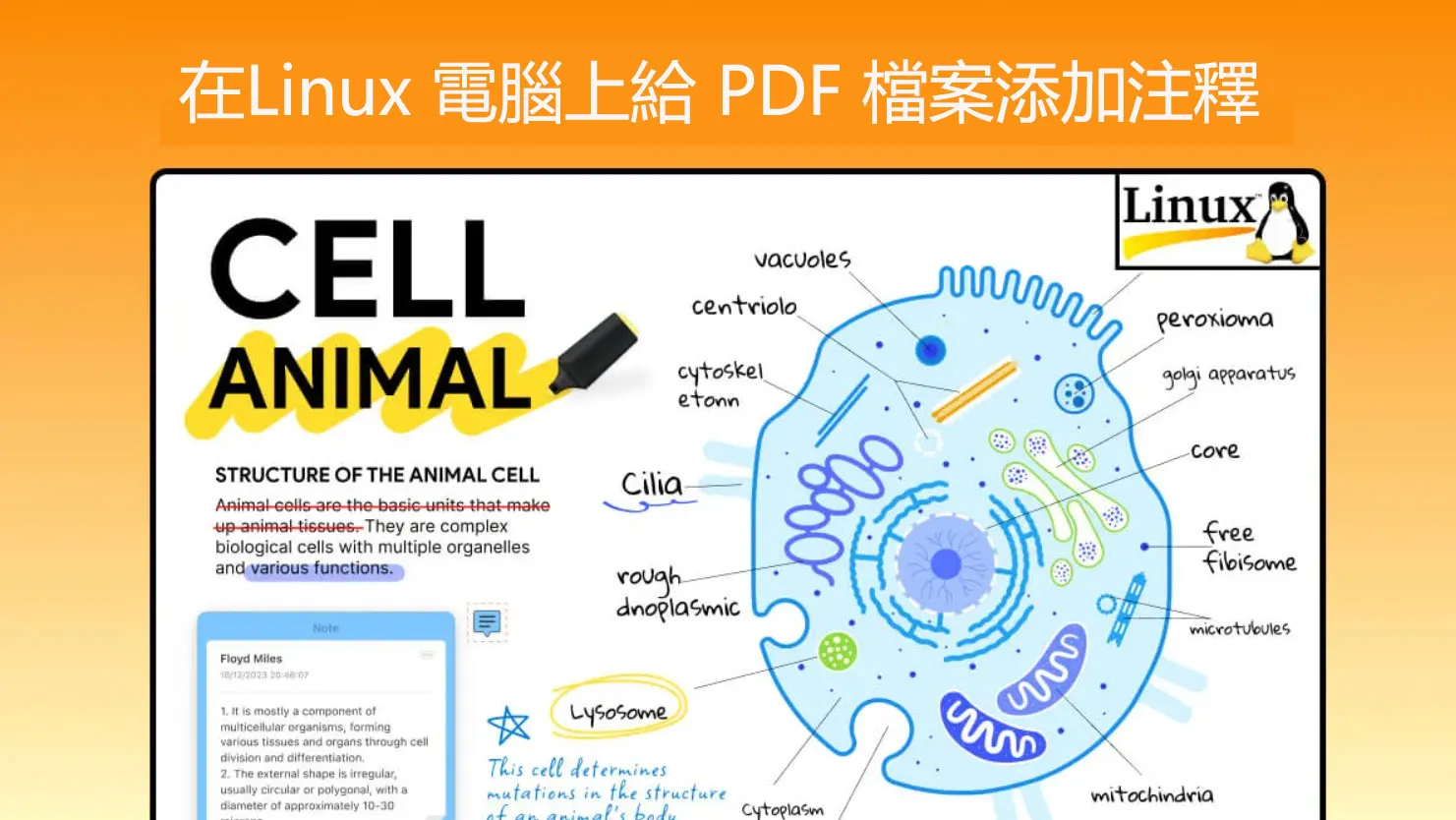 如何在 Linux 電腦上給 PDF 檔案添加注釋？