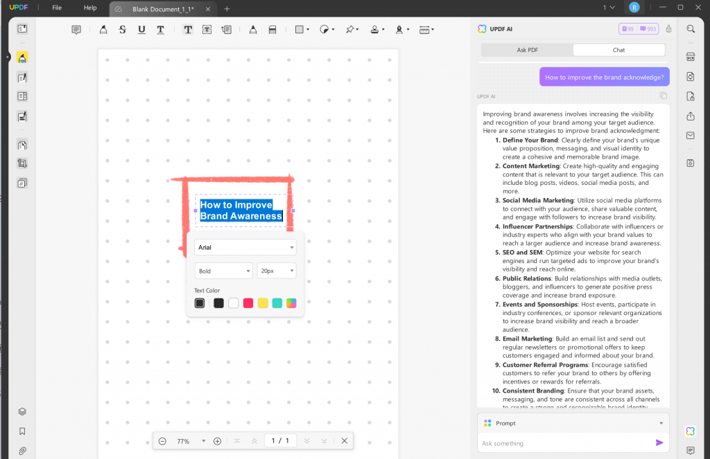 Add text comment to PDF with UPDF