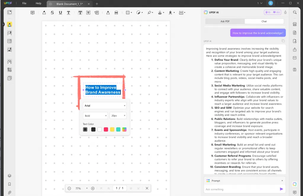 Add text comment to PDF with UPDF