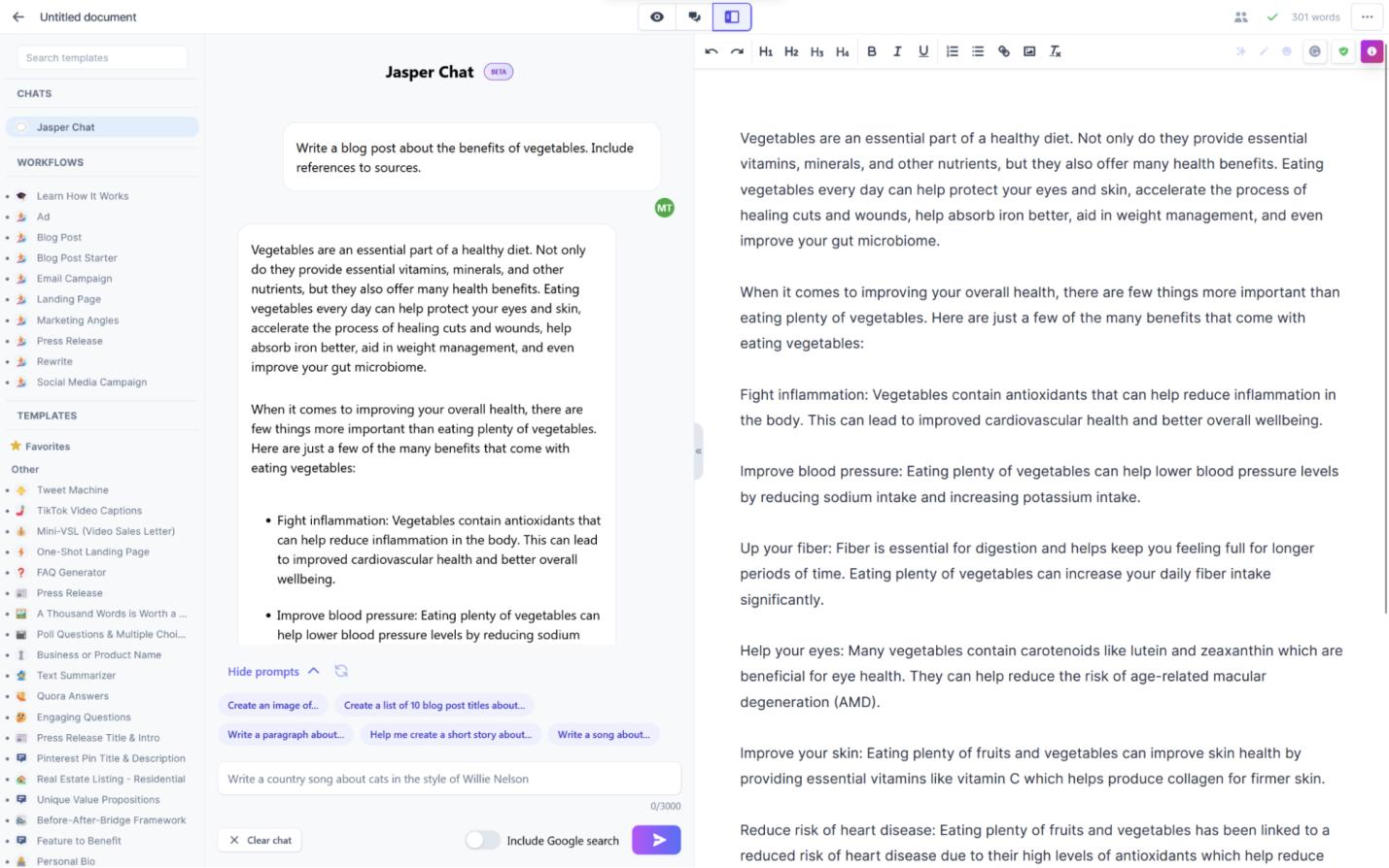 ai blog writer Jasper AI
