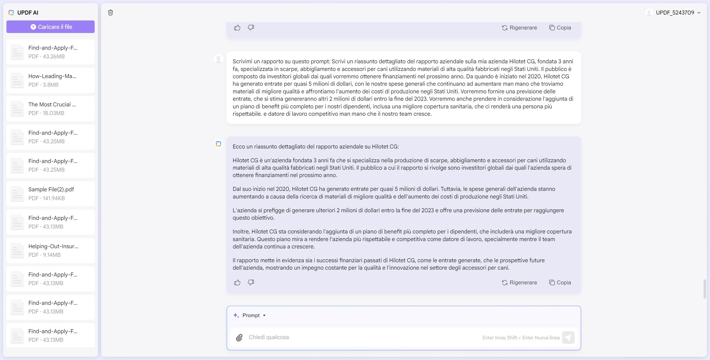 ai report scrittore updf