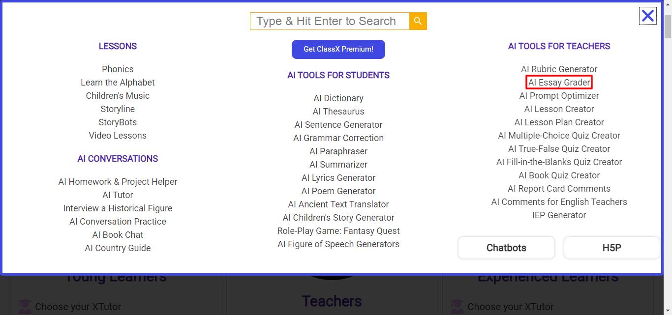 select ai essay grader.