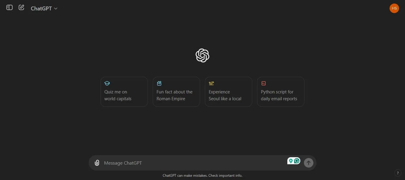 ai lesson plan generator user interface of chatgpt.