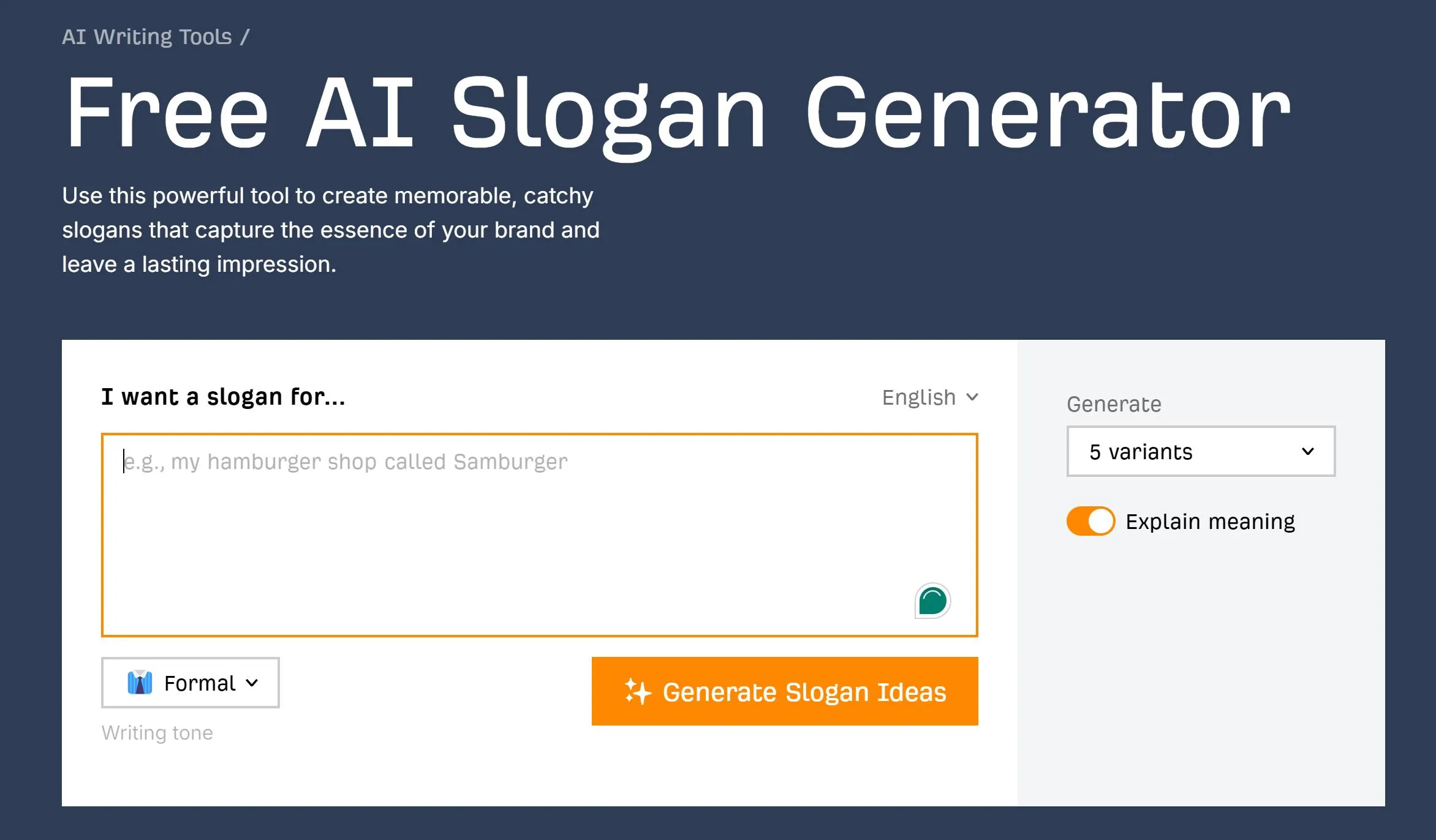 ai slogan generator Ahrefs 