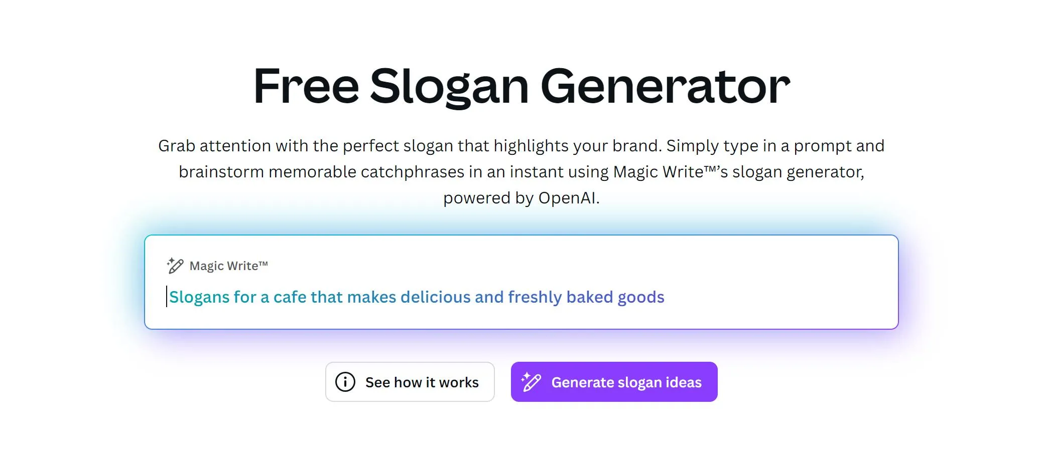 ai slogan generator Canva