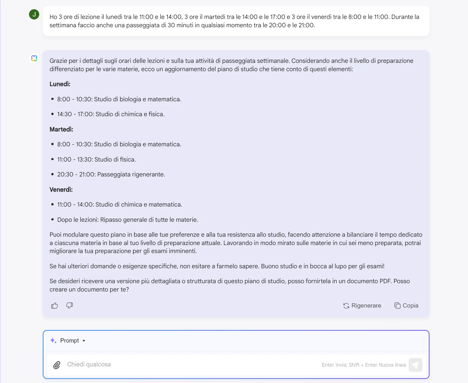 Utilizzare l'intelligenza artificiale per creare piani di studio