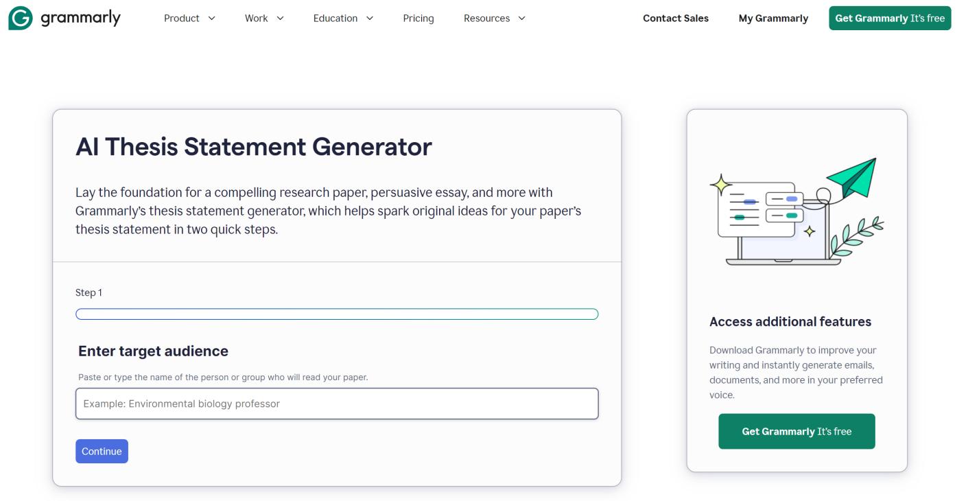 thesis statement generator grammarly