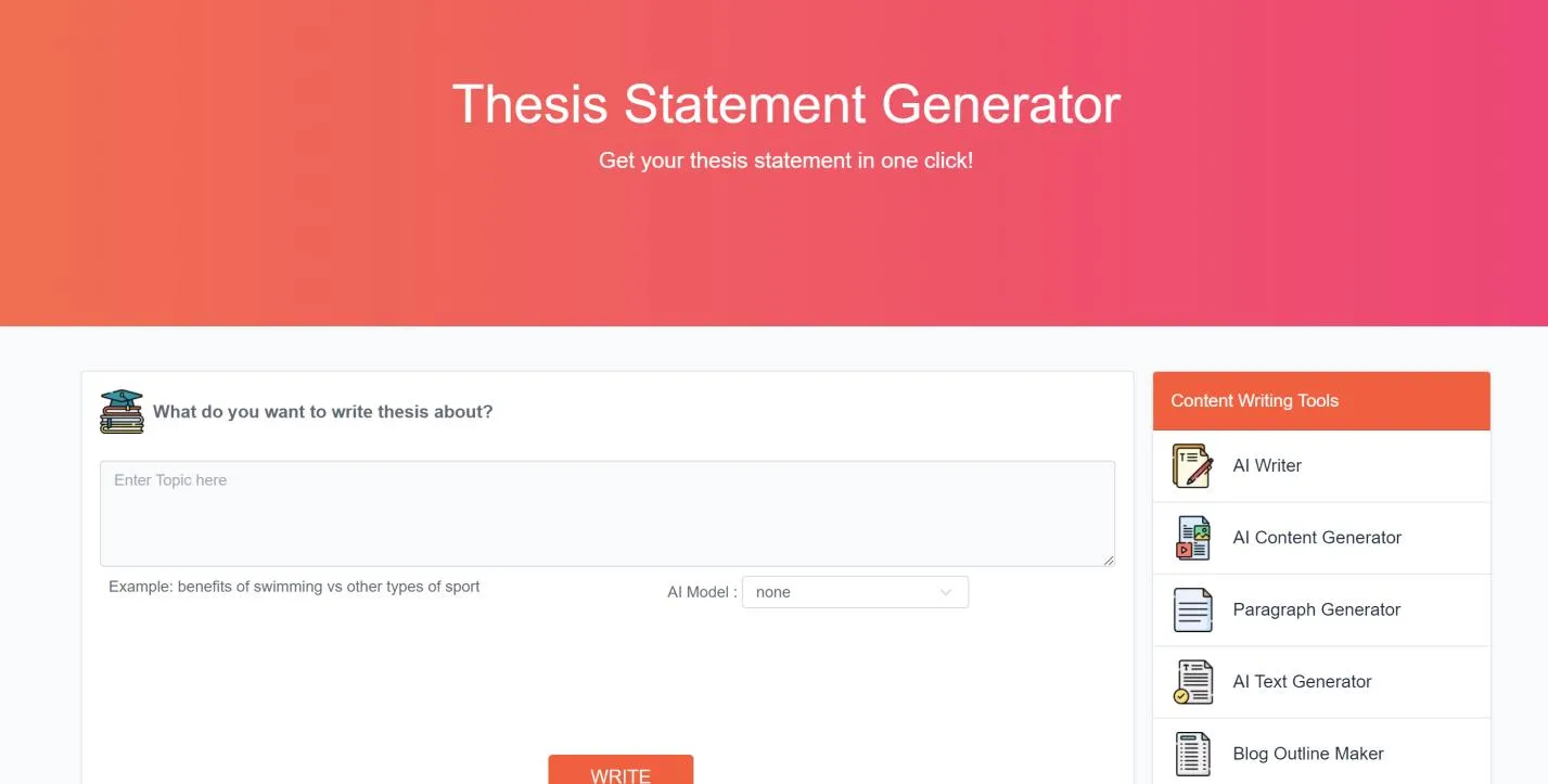 ai thesis generator ToolBaz
