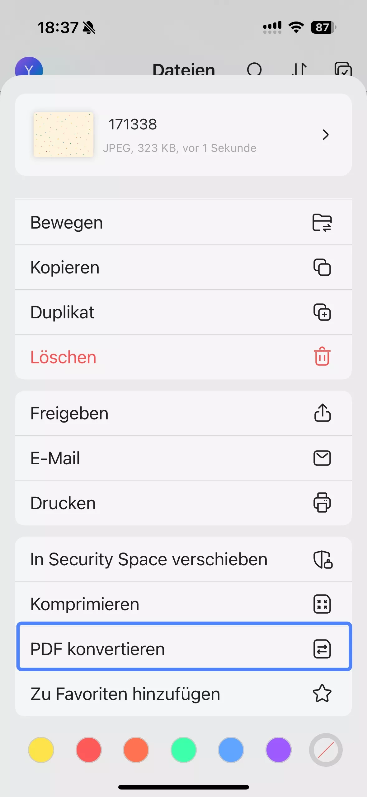 Konvertieren Sie Bilder in PDF mit UPDF unter iOS