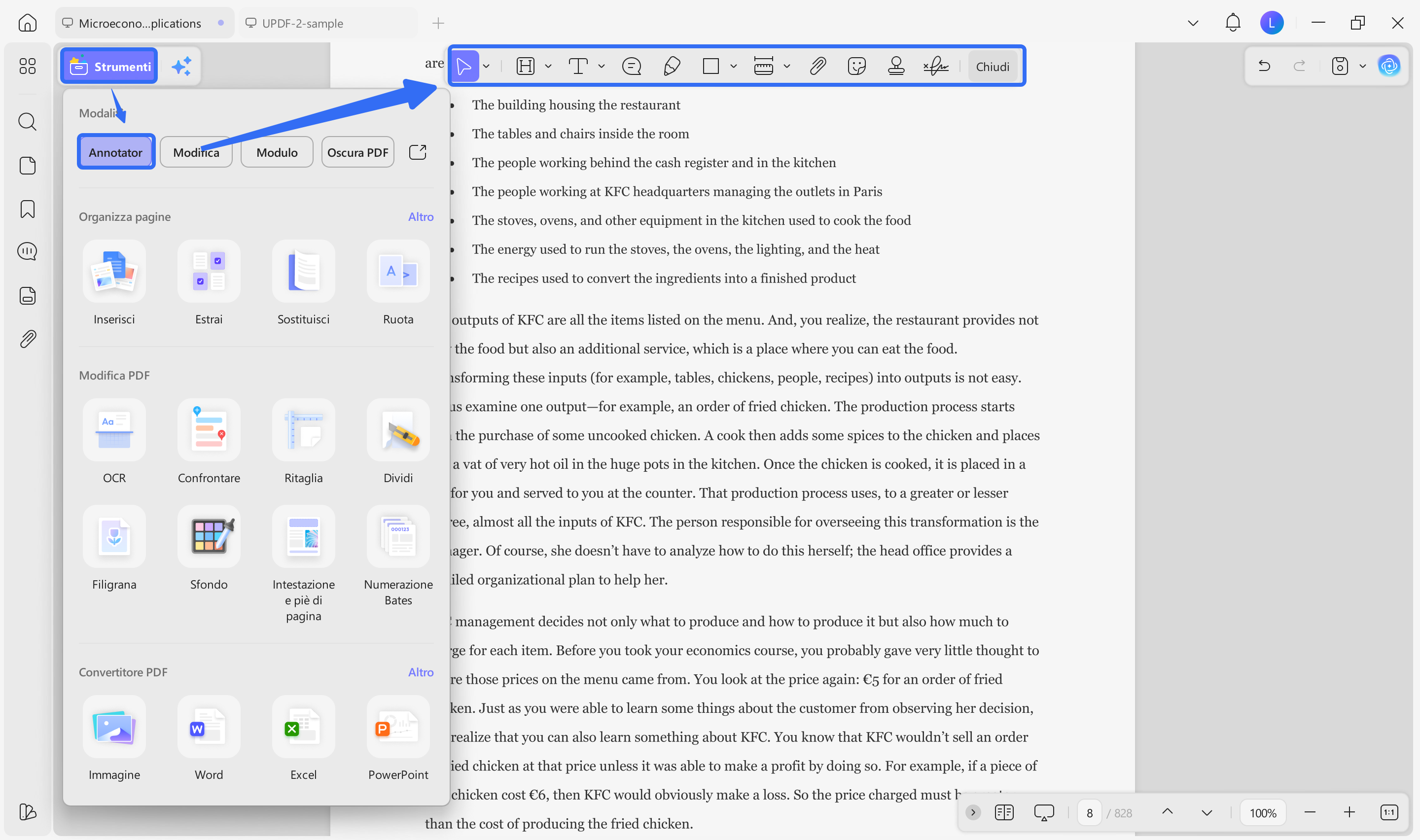 annotate ebook in updf