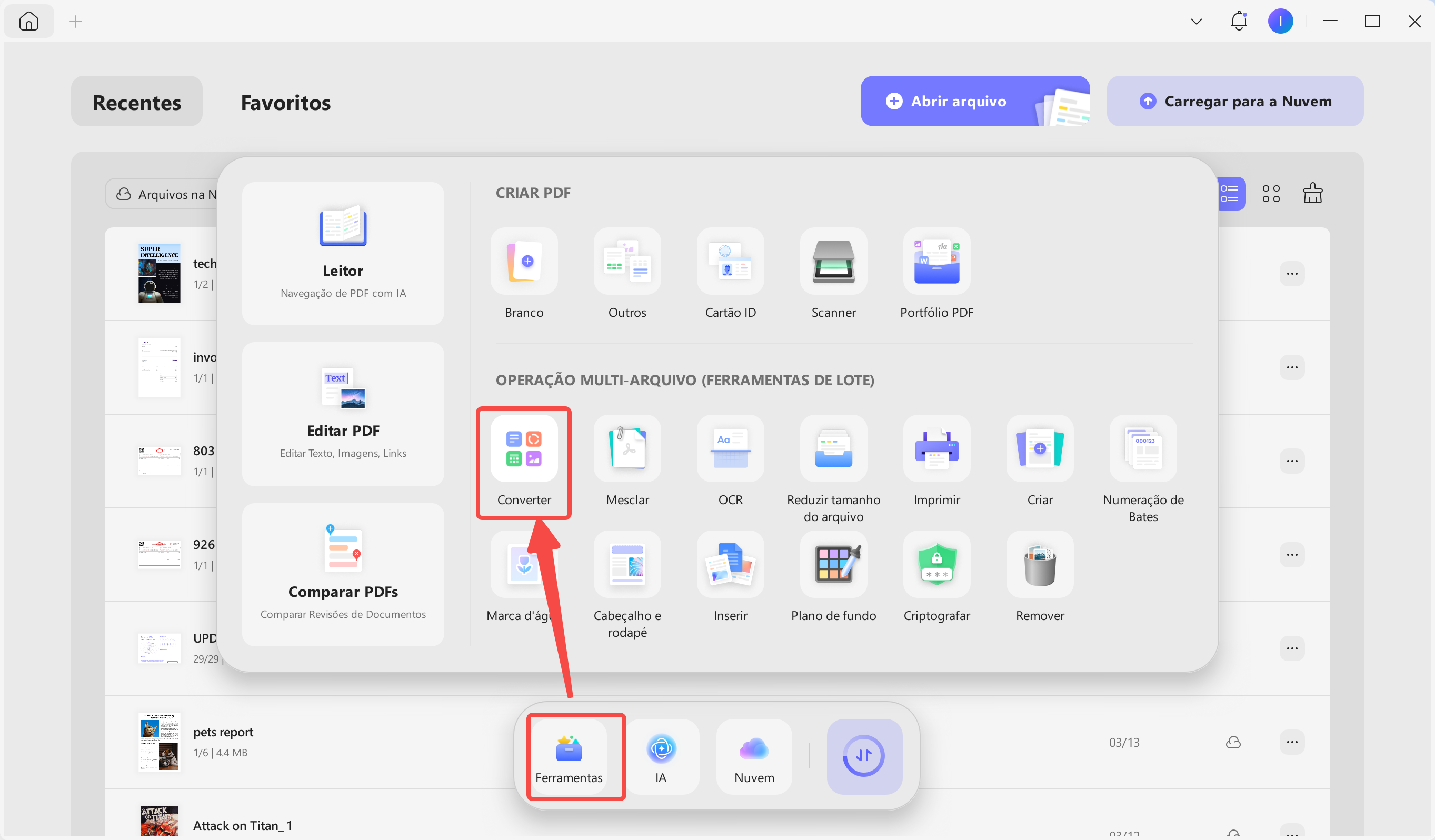 converter pdfs no updf