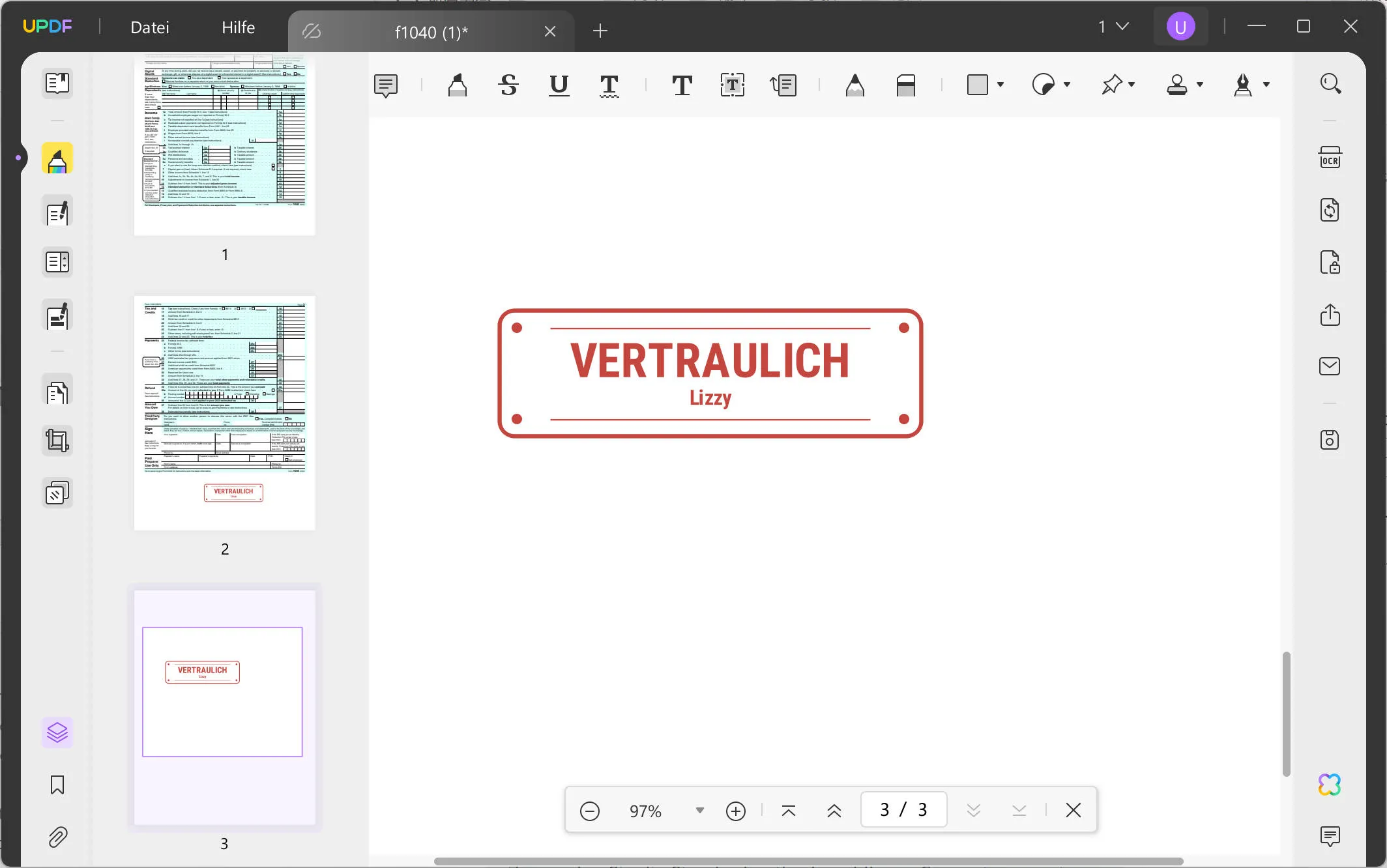 Stempel für PDF kopieren Machen Sie einen Screenshot des benutzerdefinierten Stempels