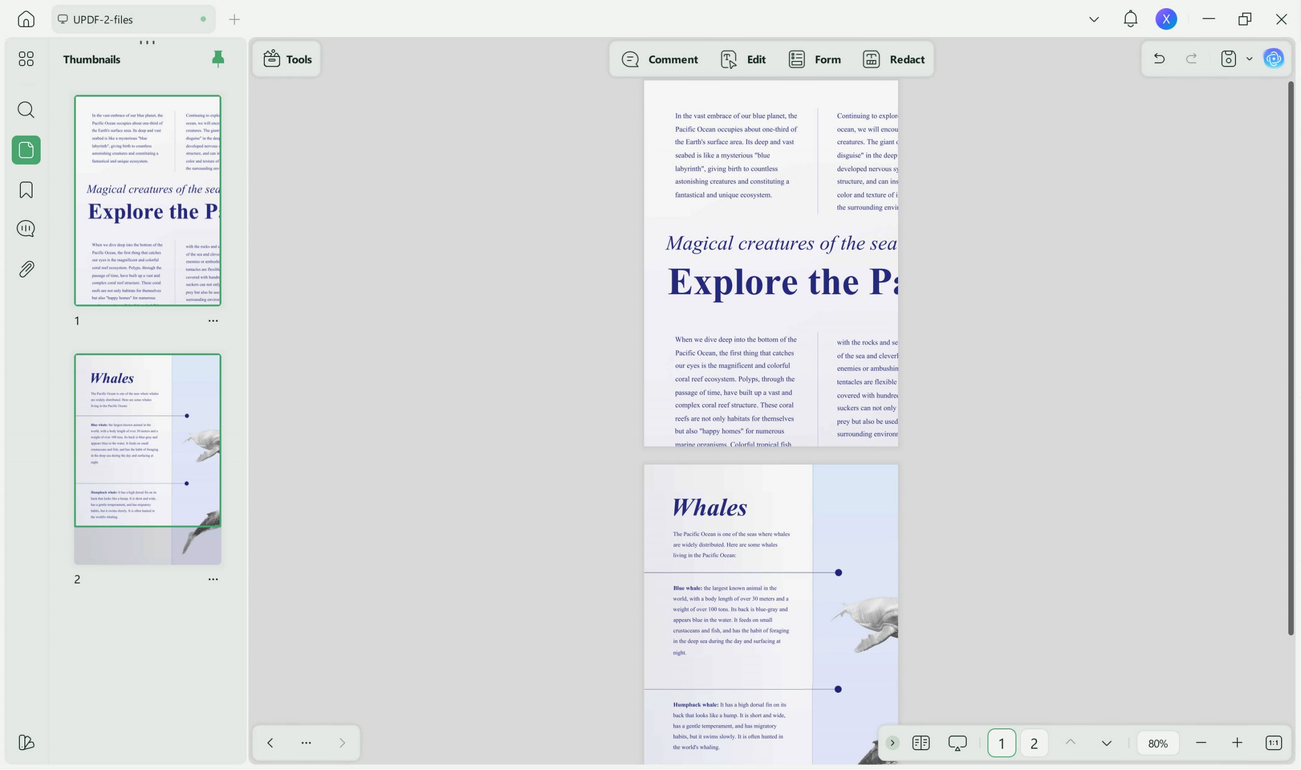 divide a word page into 4 read