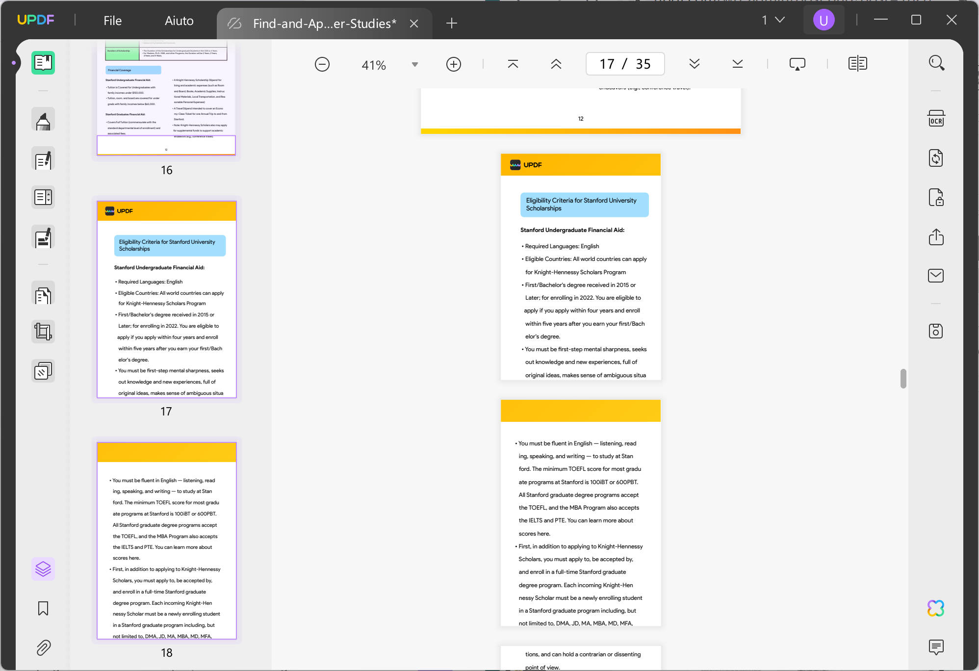 dividere il pdf per dimensione, fare clic su Dividi