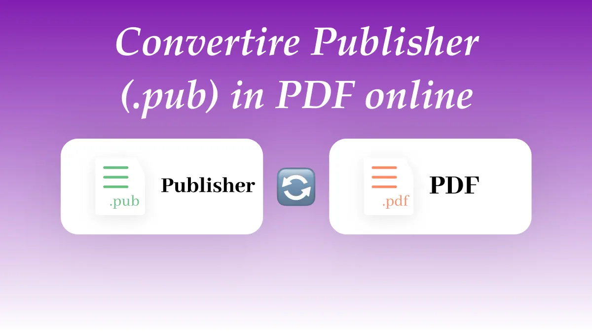 Come convertire Publisher in PDF online?