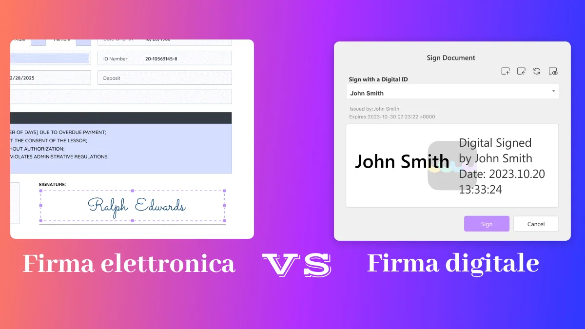 differenza tra firma elettronica e firma digitale