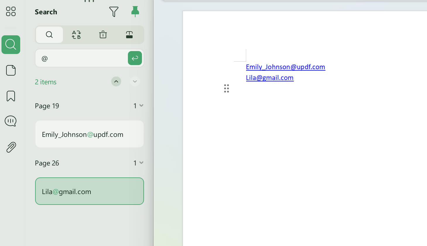 copy and paste to extract emails from PDF with UPDF
